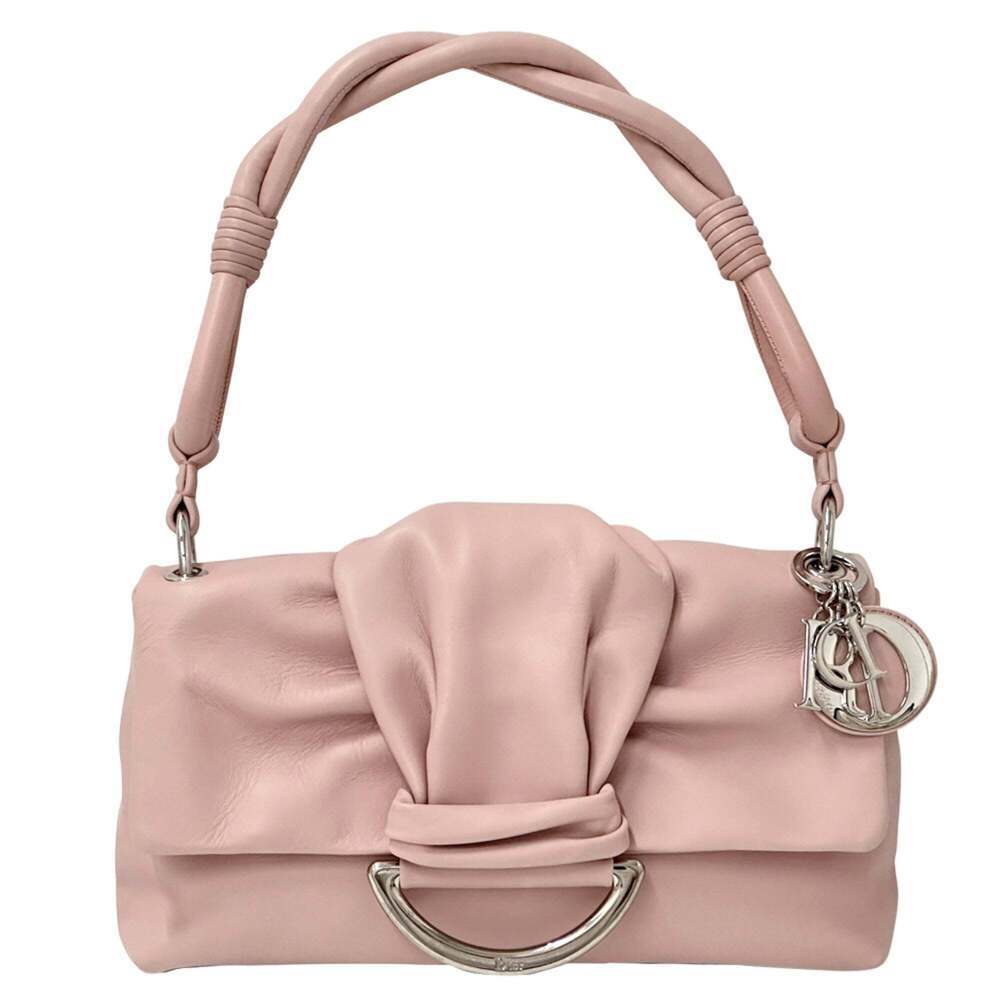 CHRISTIAN DIOR Pink Leather Shoulder Bag